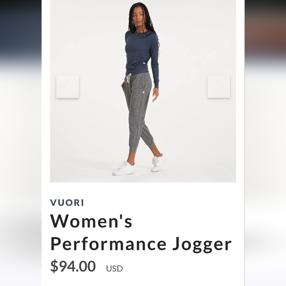 Vuori Gray Women's Performance Jogger